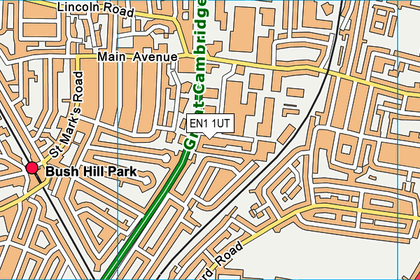 EN1 1UT map - OS VectorMap District (Ordnance Survey) EN1 1UT map - OS VectorMap District (Ordnance Survey)