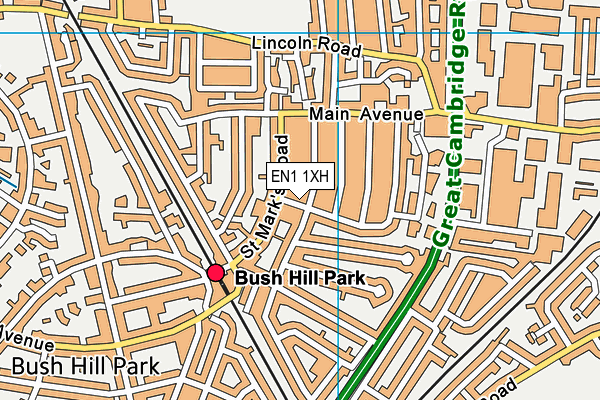 EN1 1XH map - OS VectorMap District (Ordnance Survey) EN1 1XH map - OS VectorMap District (Ordnance Survey)