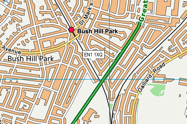 EN1 1XQ map - OS VectorMap District (Ordnance Survey) EN1 1XQ map - OS VectorMap District (Ordnance Survey)