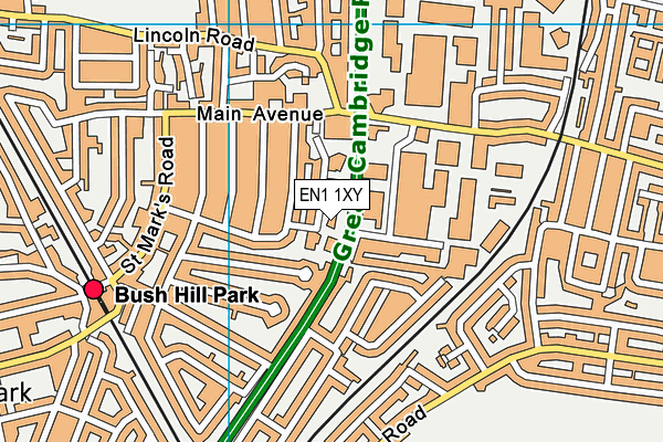 EN1 1XY map - OS VectorMap District (Ordnance Survey) EN1 1XY map - OS VectorMap District (Ordnance Survey)