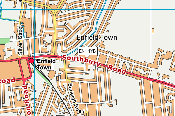 EN1 1YB map - OS VectorMap District (Ordnance Survey)