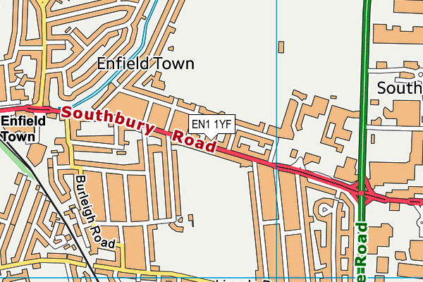 EN1 1YF map - OS VectorMap District (Ordnance Survey) EN1 1YF map - OS VectorMap District (Ordnance Survey)