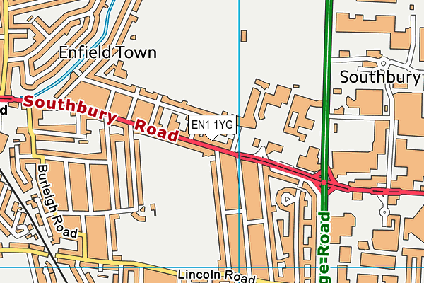 EN1 1YG map - OS VectorMap District (Ordnance Survey) EN1 1YG map - OS VectorMap District (Ordnance Survey)