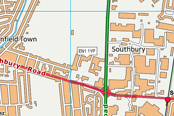 EN1 1YP map - OS VectorMap District (Ordnance Survey) EN1 1YP map - OS VectorMap District (Ordnance Survey)