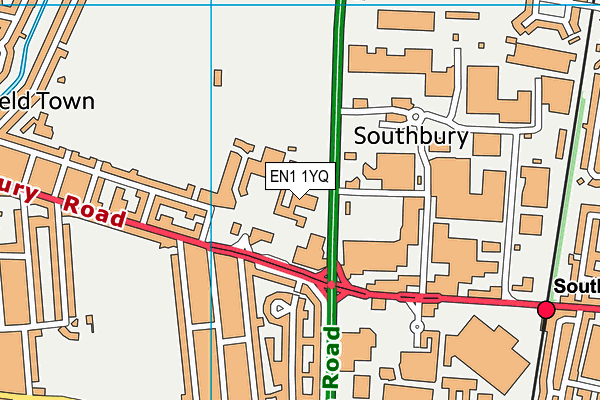 EN1 1YQ map - OS VectorMap District (Ordnance Survey) EN1 1YQ map - OS VectorMap District (Ordnance Survey)