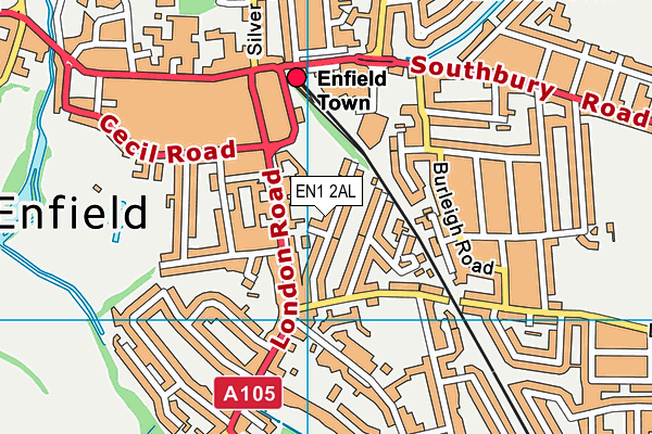 EN1 2AL map - OS VectorMap District (Ordnance Survey) EN1 2AL map - OS VectorMap District (Ordnance Survey)