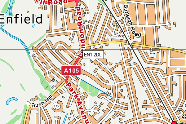 EN1 2DL map - OS VectorMap District (Ordnance Survey) EN1 2DL map - OS VectorMap District (Ordnance Survey)