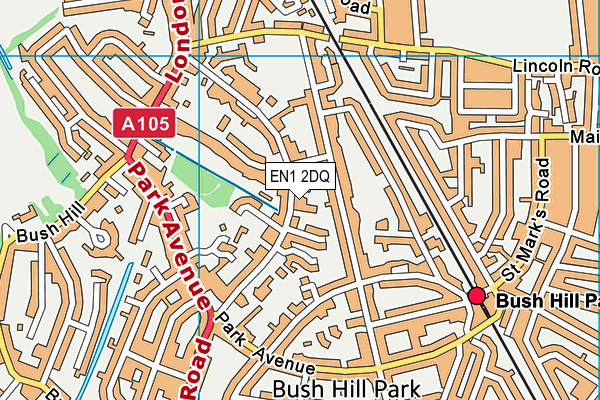 EN1 2DQ map - OS VectorMap District (Ordnance Survey) EN1 2DQ map - OS VectorMap District (Ordnance Survey)