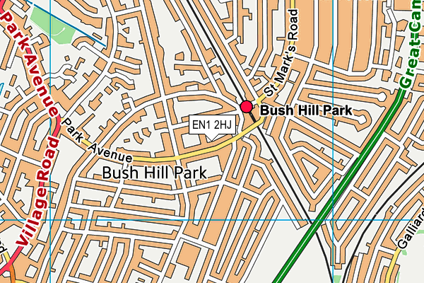 EN1 2HJ map - OS VectorMap District (Ordnance Survey) EN1 2HJ map - OS VectorMap District (Ordnance Survey)