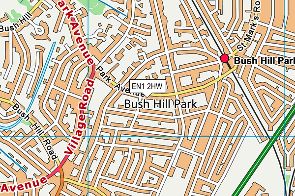EN1 2HW map - OS VectorMap District (Ordnance Survey) EN1 2HW map - OS VectorMap District (Ordnance Survey)