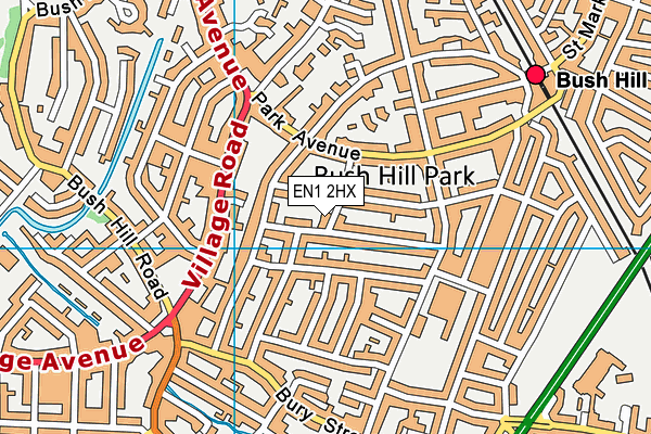 EN1 2HX map - OS VectorMap District (Ordnance Survey) EN1 2HX map - OS VectorMap District (Ordnance Survey)