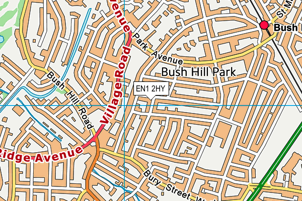 EN1 2HY map - OS VectorMap District (Ordnance Survey) EN1 2HY map - OS VectorMap District (Ordnance Survey)