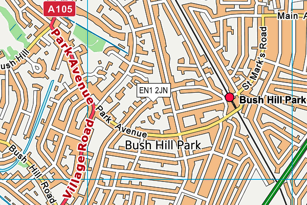 EN1 2JN map - OS VectorMap District (Ordnance Survey) EN1 2JN map - OS VectorMap District (Ordnance Survey)