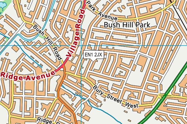 EN1 2JX map - OS VectorMap District (Ordnance Survey) EN1 2JX map - OS VectorMap District (Ordnance Survey)