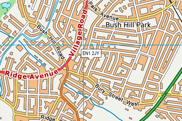 EN1 2JY map - OS VectorMap District (Ordnance Survey)
