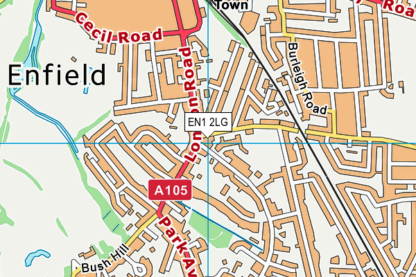 EN1 2LG map - OS VectorMap District (Ordnance Survey)