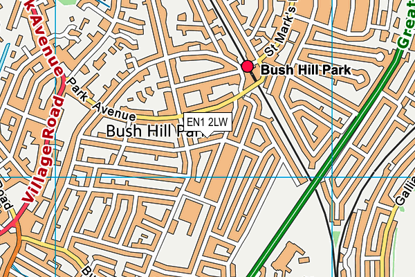 EN1 2LW map - OS VectorMap District (Ordnance Survey) EN1 2LW map - OS VectorMap District (Ordnance Survey)