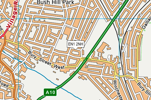 EN1 2NH map - OS VectorMap District (Ordnance Survey)