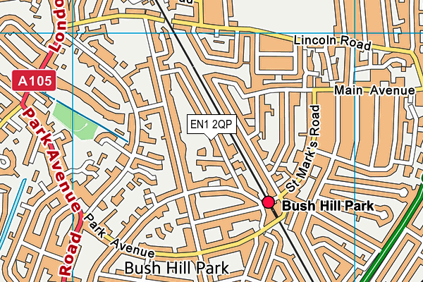 EN1 2QP map - OS VectorMap District (Ordnance Survey) EN1 2QP map - OS VectorMap District (Ordnance Survey)