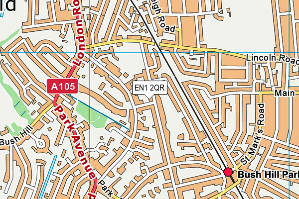 EN1 2QR map - OS VectorMap District (Ordnance Survey) EN1 2QR map - OS VectorMap District (Ordnance Survey)