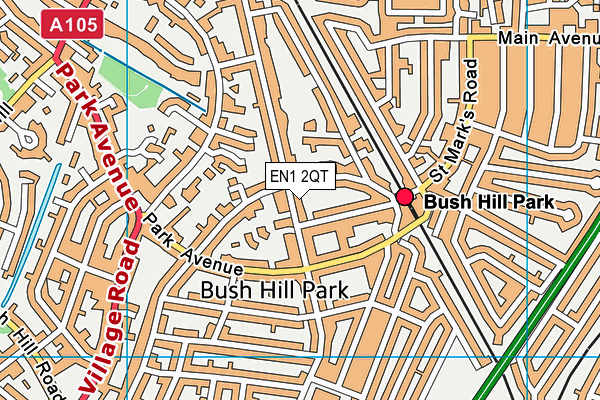 EN1 2QT map - OS VectorMap District (Ordnance Survey) EN1 2QT map - OS VectorMap District (Ordnance Survey)