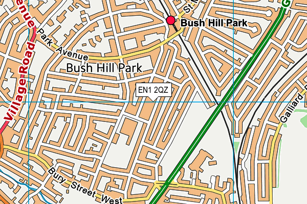EN1 2QZ map - OS VectorMap District (Ordnance Survey) EN1 2QZ map - OS VectorMap District (Ordnance Survey)
