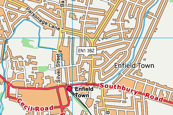EN1 3BZ map - OS VectorMap District (Ordnance Survey) EN1 3BZ map - OS VectorMap District (Ordnance Survey)