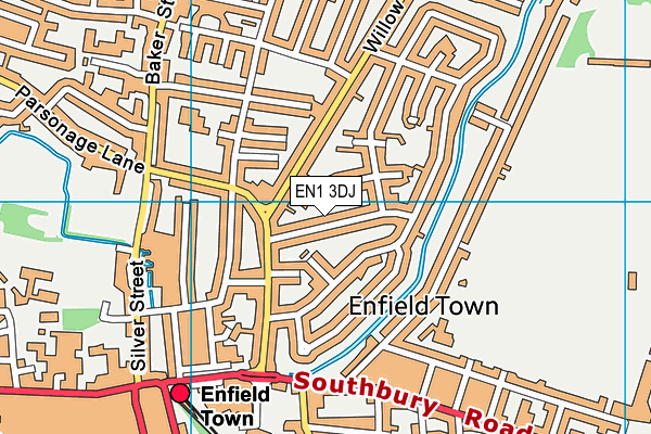 EN1 3DJ map - OS VectorMap District (Ordnance Survey) EN1 3DJ map - OS VectorMap District (Ordnance Survey)