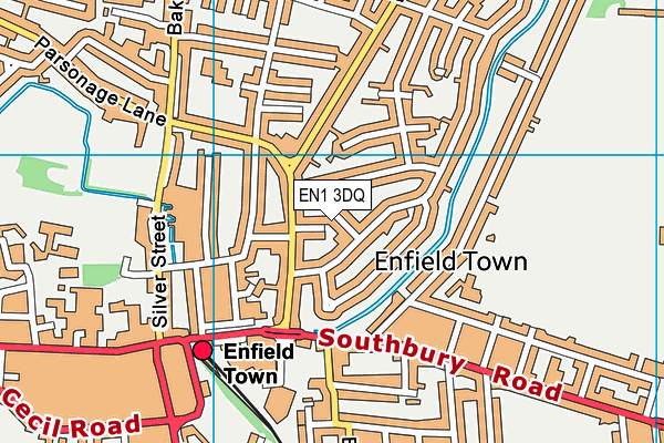 EN1 3DQ map - OS VectorMap District (Ordnance Survey) EN1 3DQ map - OS VectorMap District (Ordnance Survey)