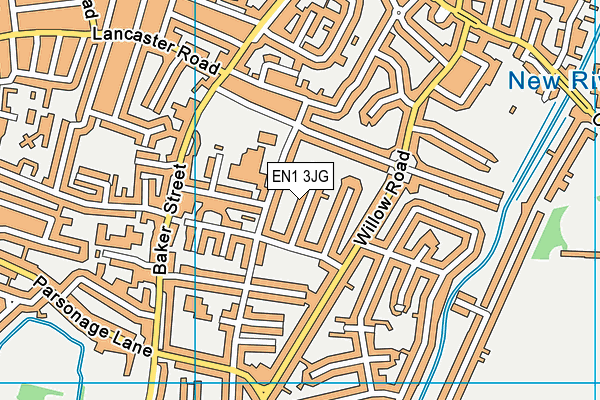 EN1 3JG map - OS VectorMap District (Ordnance Survey) EN1 3JG map - OS VectorMap District (Ordnance Survey)