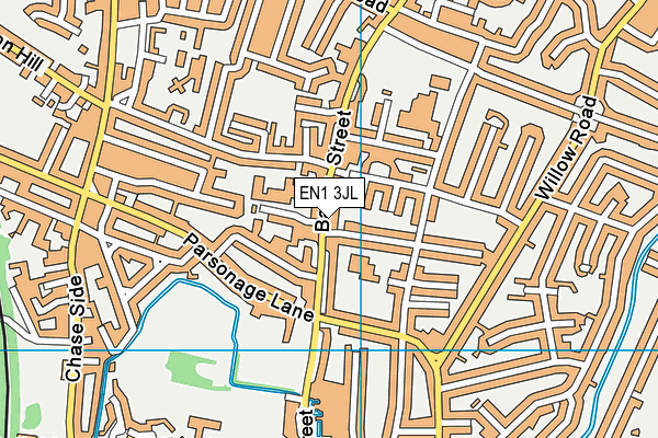 EN1 3JL map - OS VectorMap District (Ordnance Survey) EN1 3JL map - OS VectorMap District (Ordnance Survey)