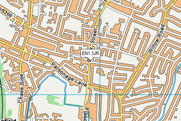EN1 3JR map - OS VectorMap District (Ordnance Survey) EN1 3JR map - OS VectorMap District (Ordnance Survey)