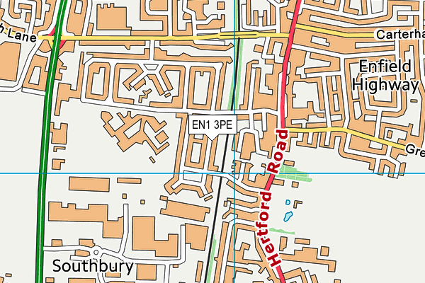 EN1 3PE map - OS VectorMap District (Ordnance Survey)