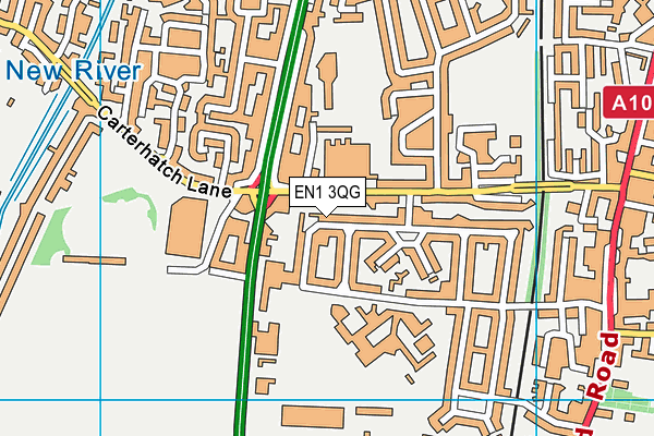 EN1 3QG map - OS VectorMap District (Ordnance Survey) EN1 3QG map - OS VectorMap District (Ordnance Survey)