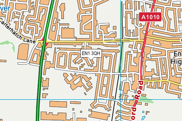 EN1 3QH map - OS VectorMap District (Ordnance Survey) EN1 3QH map - OS VectorMap District (Ordnance Survey)