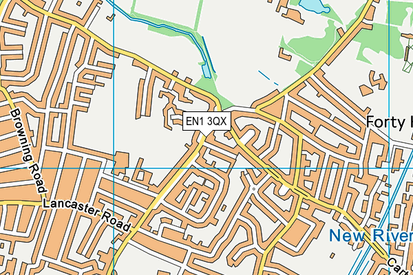 EN1 3QX map - OS VectorMap District (Ordnance Survey) EN1 3QX map - OS VectorMap District (Ordnance Survey)