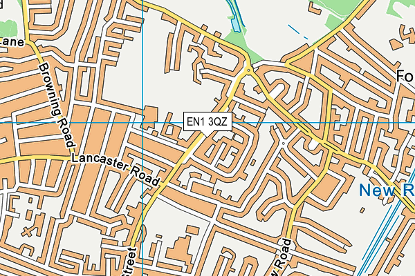 EN1 3QZ map - OS VectorMap District (Ordnance Survey) EN1 3QZ map - OS VectorMap District (Ordnance Survey)