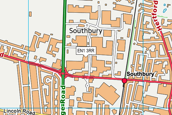 EN1 3RR map - OS VectorMap District (Ordnance Survey) EN1 3RR map - OS VectorMap District (Ordnance Survey)