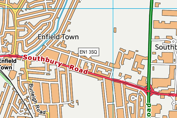 EN1 3SQ map - OS VectorMap District (Ordnance Survey)