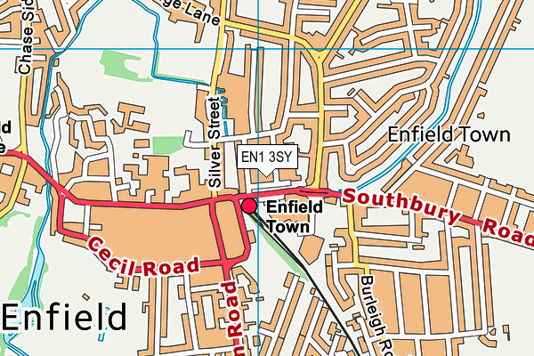 EN1 3SY map - OS VectorMap District (Ordnance Survey)