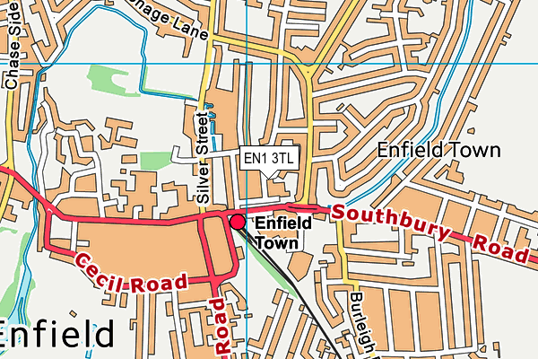 EN1 3TL map - OS VectorMap District (Ordnance Survey)