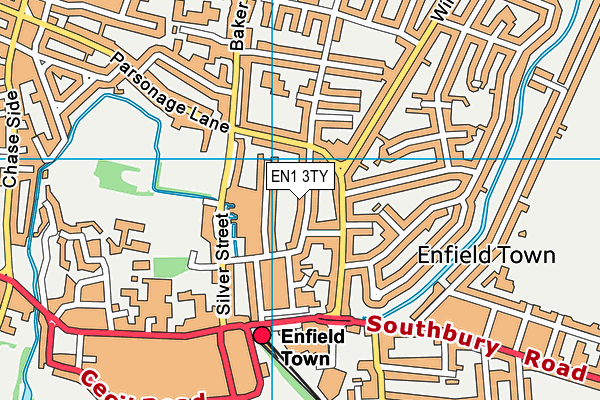 EN1 3TY map - OS VectorMap District (Ordnance Survey) EN1 3TY map - OS VectorMap District (Ordnance Survey)