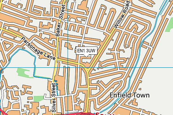 EN1 3UW map - OS VectorMap District (Ordnance Survey) EN1 3UW map - OS VectorMap District (Ordnance Survey)