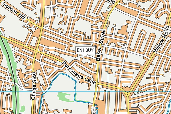EN1 3UY map - OS VectorMap District (Ordnance Survey) EN1 3UY map - OS VectorMap District (Ordnance Survey)