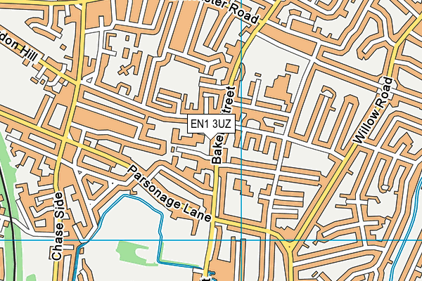 EN1 3UZ map - OS VectorMap District (Ordnance Survey) EN1 3UZ map - OS VectorMap District (Ordnance Survey)