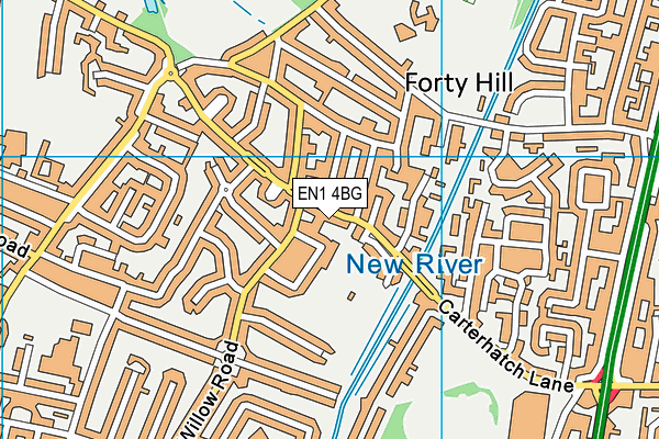 EN1 4BG map - OS VectorMap District (Ordnance Survey) EN1 4BG map - OS VectorMap District (Ordnance Survey)