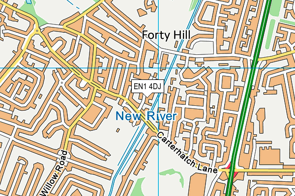 EN1 4DJ map - OS VectorMap District (Ordnance Survey) EN1 4DJ map - OS VectorMap District (Ordnance Survey)