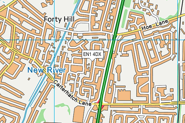 EN1 4DX map - OS VectorMap District (Ordnance Survey) EN1 4DX map - OS VectorMap District (Ordnance Survey)