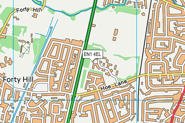 EN1 4EL map - OS VectorMap District (Ordnance Survey) EN1 4EL map - OS VectorMap District (Ordnance Survey)
