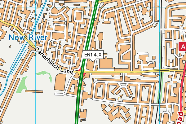 EN1 4JX map - OS VectorMap District (Ordnance Survey) EN1 4JX map - OS VectorMap District (Ordnance Survey)